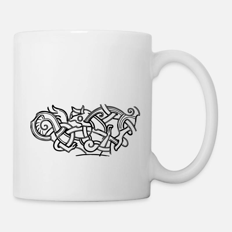 ancient celtic symbol drawing printdesign - Tasse - Weiß