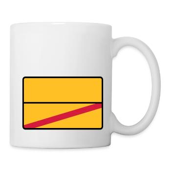 Place name sign blank - fill in yourself! - Mug - white - Right