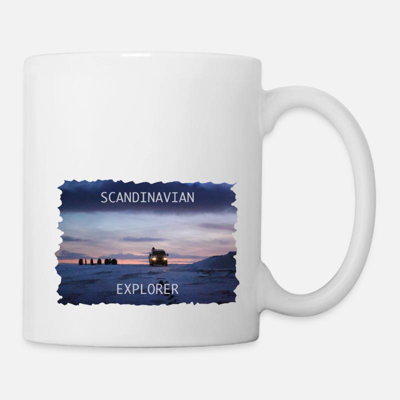 Scandinavian Explorer Iceland Norway - Mug - white