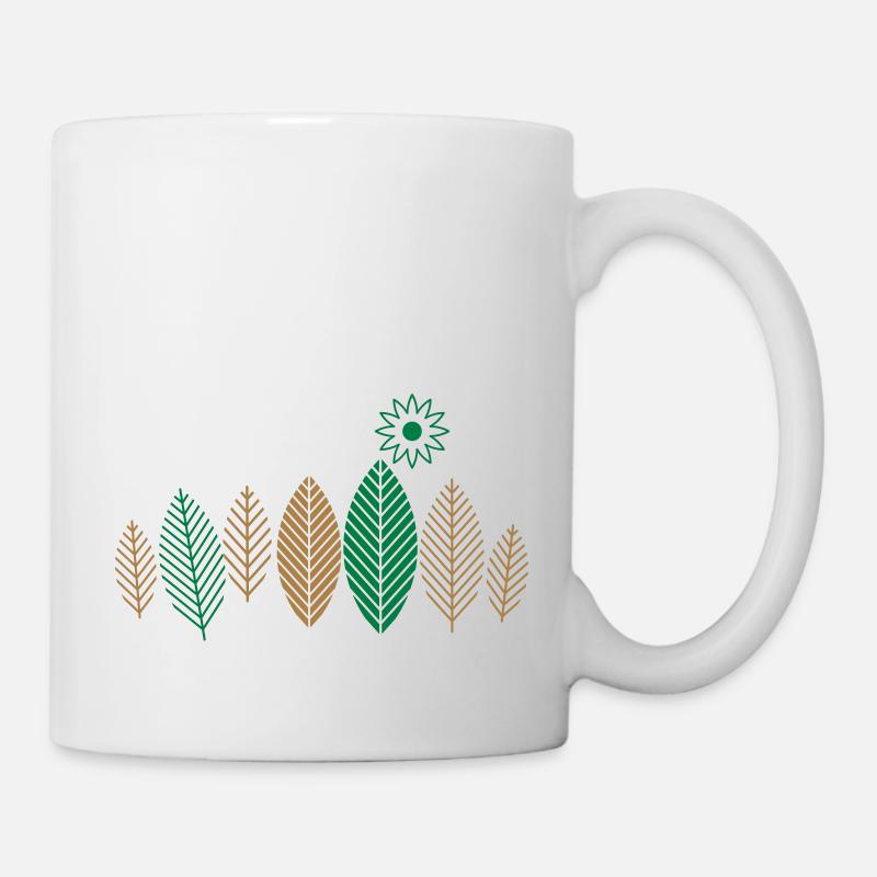 Blatt Wald Sonne - Tasse - Weiß