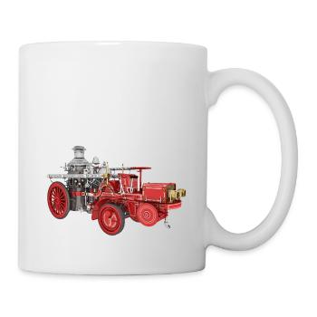 Retro fire engine, fire department - Mug - white - Right