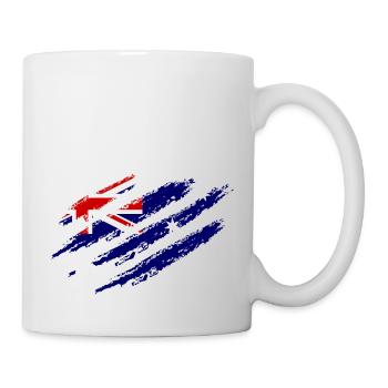 Australien Flagge Kratzer Krallen Cut Down Under - Tasse - Weiß - Rechts