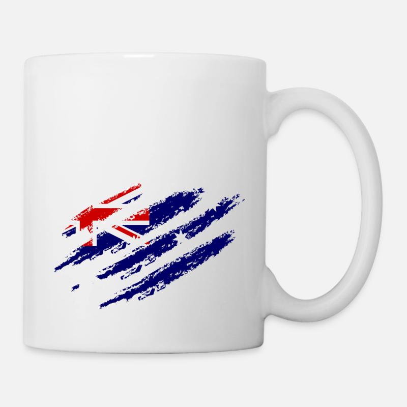 Griffes à gratter du drapeau australien coupées sous - Mug blanc - blanc
