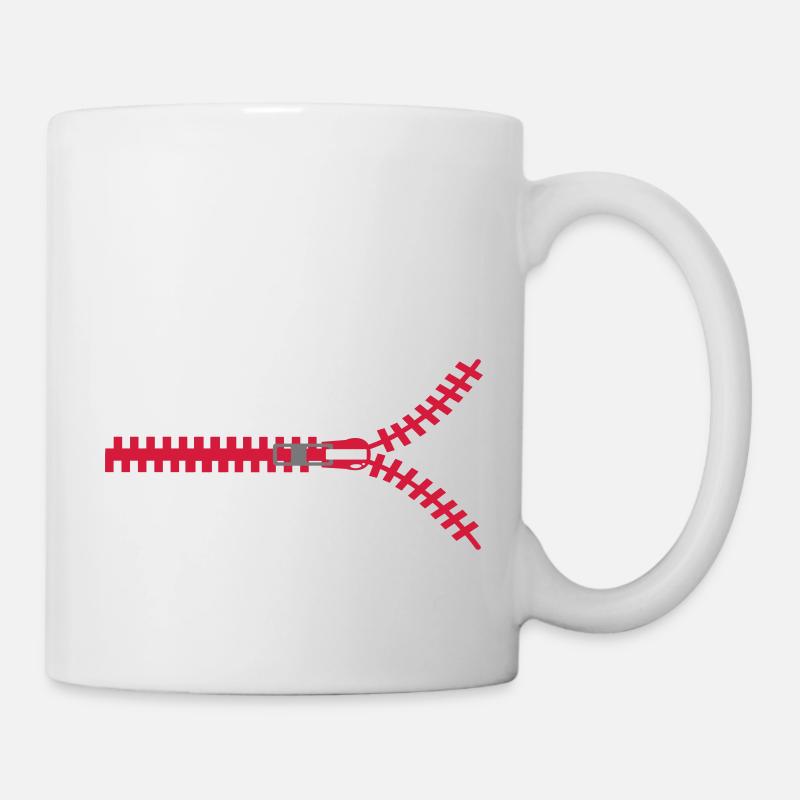Reissverschluss Zipper Verschluss - Tasse - Weiß