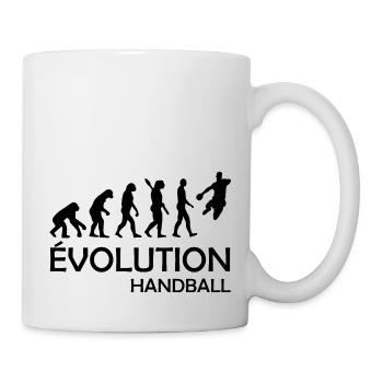 évolution handball - cadeau humour handballeur - Mug blanc - blanc - Droite