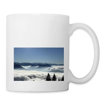 Switzerland, Rigi Berg poster, gift idea Lucerne - Mug - white - Right