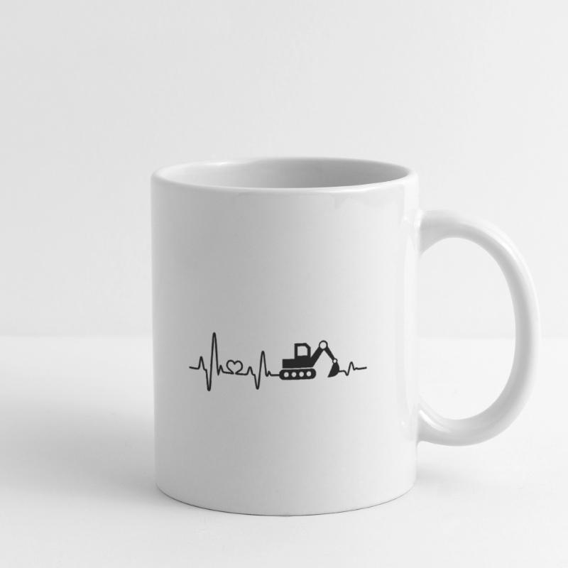 Bagger Baustelle Bauarbeiter Baggerfahrer Geschenk Tasse
