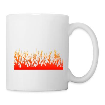 flame flame fire wall - Mug - white - Right