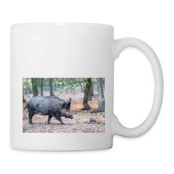 Wild boar (in German wild boar) Sus scrofa - Mug - white - Right