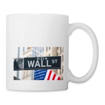 Wall Street street sign New York USA - Tasse - Weiß - Rechts
