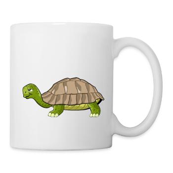 Schildkröte Zeichnung - Tasse - Weiß - Rechts