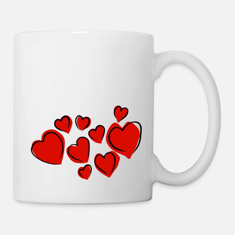Coeur st valentin - Mug blanc - blanc
