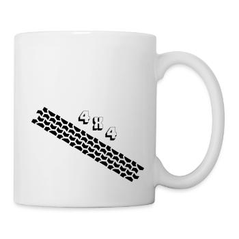Traces de pneus 4x4 - Mug blanc - blanc - Droite