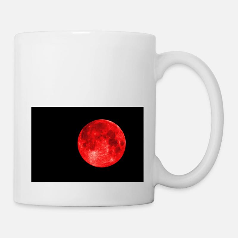 Lune rouge - Mug blanc - blanc