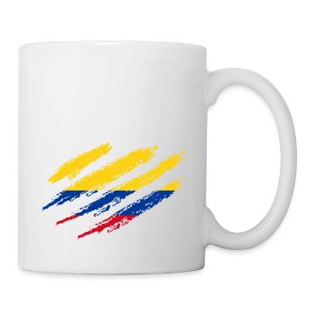 Kolumbien Flagge Kratzer Kolumbianische Flagge - Tasse - Weiß - Rechts