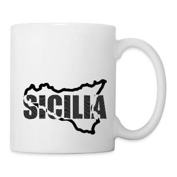 T-shirts souvenirs sicile, conception de carte - Mug blanc - blanc - Droite