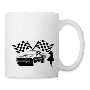 Voiture - Mug blanc - blanc - Droite