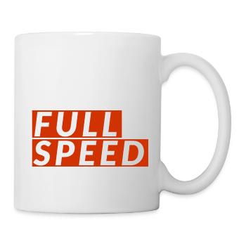FULL SPEED Cooles T-Shirt für Autofahrer - Tasse - Weiß - Rechts