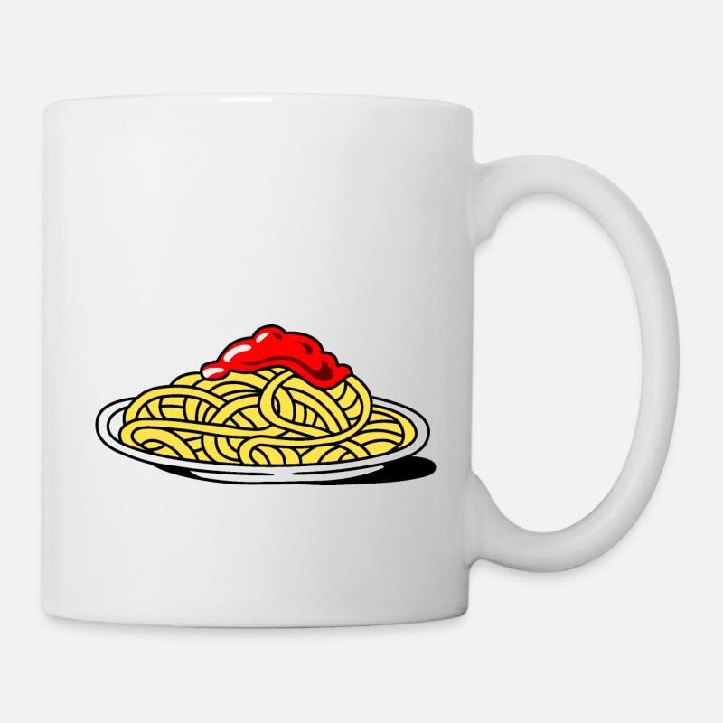 spaghetti à la tomate - Mug blanc - blanc