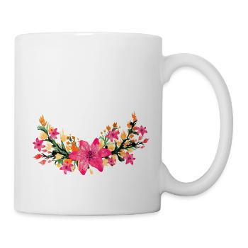 Fleurs - Mug blanc - blanc - Droite