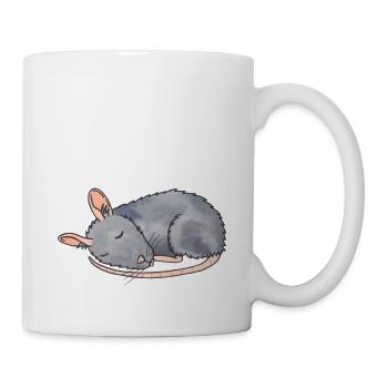 Souris endormie - Mug blanc - blanc - Droite