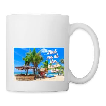 Find me at the beach bar - Mug - white - Right