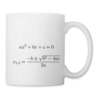 Quadratische Gleichung - Tasse - Weiß - Rechts