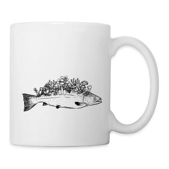 Salmon Farming Mushroom Infestation Salmon Overfishing Salmon - Mug - white - Right