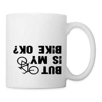 but is my bike ok, mtb, gift, e bike - Mug - white - Right