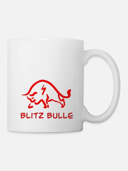bulle rot - Tasse - Weiß