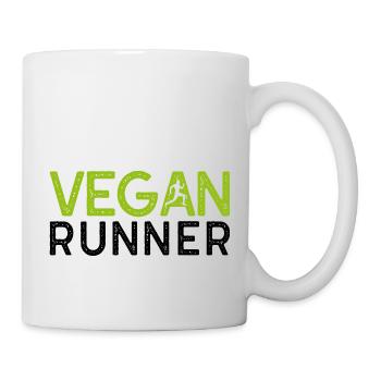 Vegan runner gift plants saying - Mug - white - Right