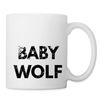BABY WOLF black grunge look - Mug - white - Right
