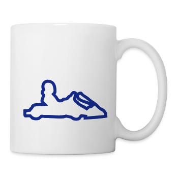 Karting Auto Rennen spur - Tasse - Weiß - Rechts