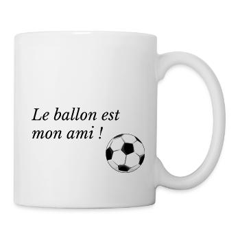 Olive et tom : Le ballon est mon ami - Mug blanc - blanc - Droite