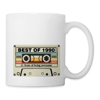 Best of 1990 Cassette 31 Years of being awesome - Tasse - Weiß - Rechts