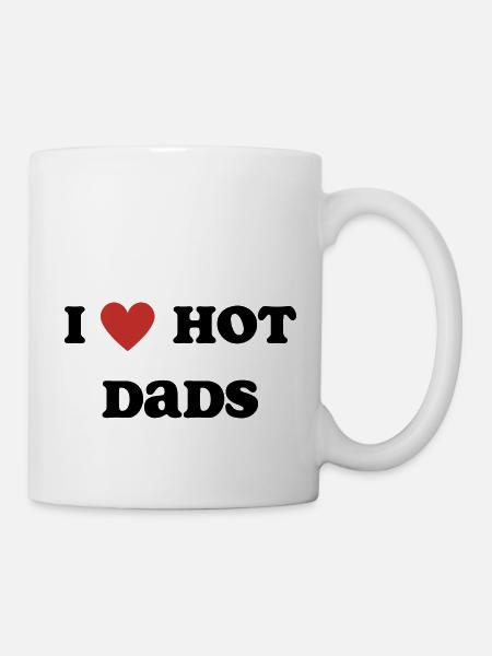 Ich liebe Hot Dads - Tasse - Weiß