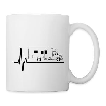 Campeur de battement de coeur EKG Camper Camping Drôle G - Mug blanc - blanc - Droite
