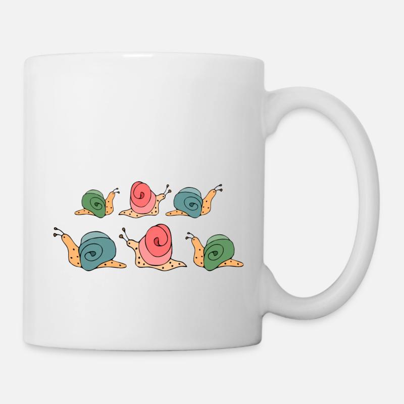 Schnecken - Tasse - Weiß