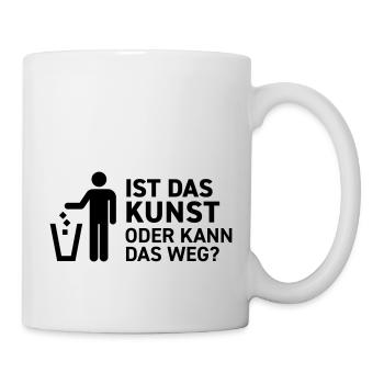 Ist das Kunst oder kann das weg? Museum Maler Müll - Tasse - Weiß - Rechts