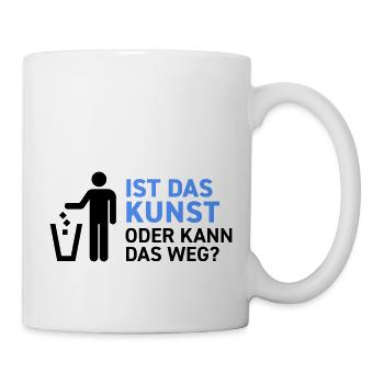 Ist das Kunst oder kann das weg? Museum Maler Müll - Tasse - Weiß - Rechts