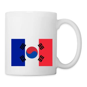 Frankreich Korea - Tasse - Weiß - Rechts