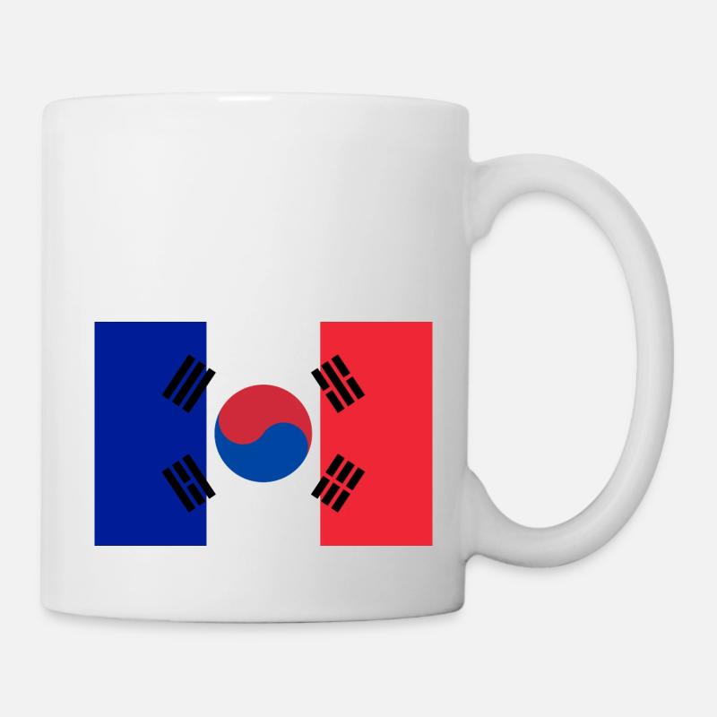 Frankreich Korea - Tasse - Weiß