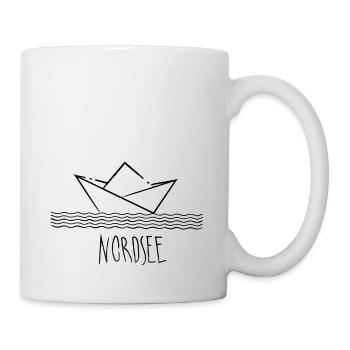 Paper ship North Sea holiday by the sea - Mug - white - Right