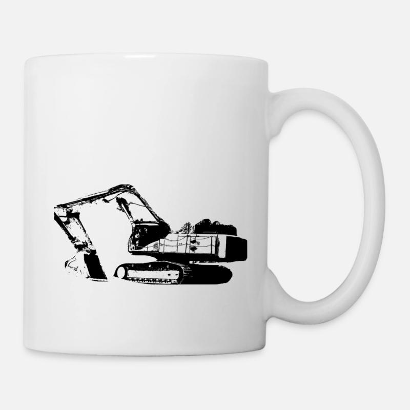 Bagger - Tasse - Weiß