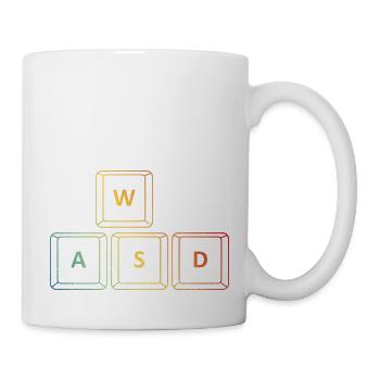 Gamer WASD Gaming PC Jeux Jeux Vidéo - Mug blanc - blanc - Droite