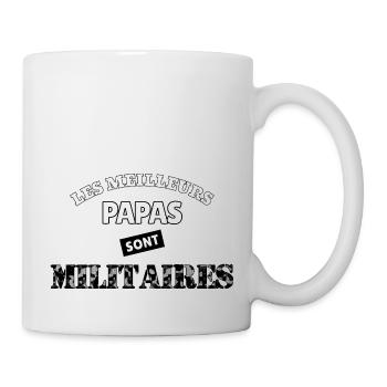 Les meilleurs papas sont militaires - Mug blanc - blanc - Droite