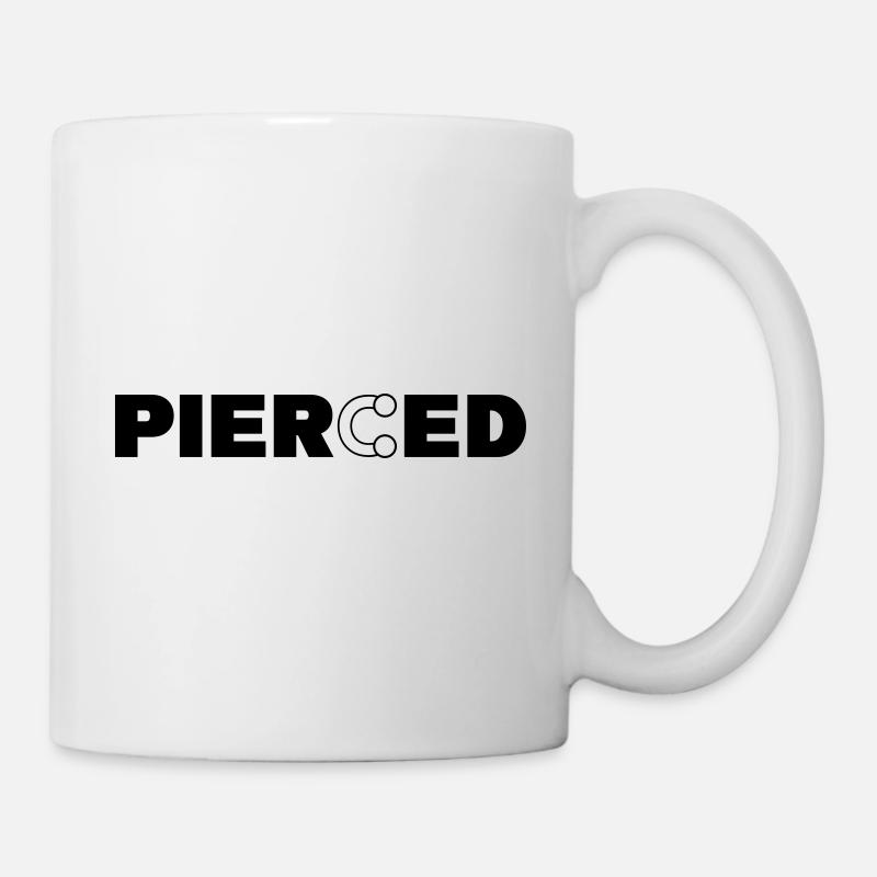 pierced Piercingring Piercer - Tasse - Weiß
