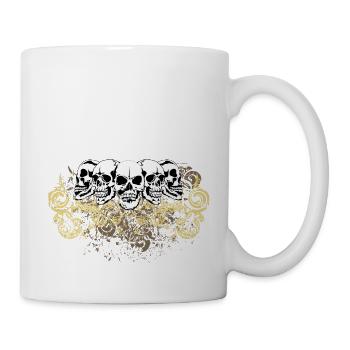 head of death group profile skull - Mug - white - Right