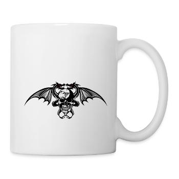 head of death tribal dragon skull - Mug - white - Right