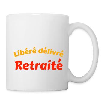 Libéré délivré retraité - C - Mug blanc - blanc - Droite